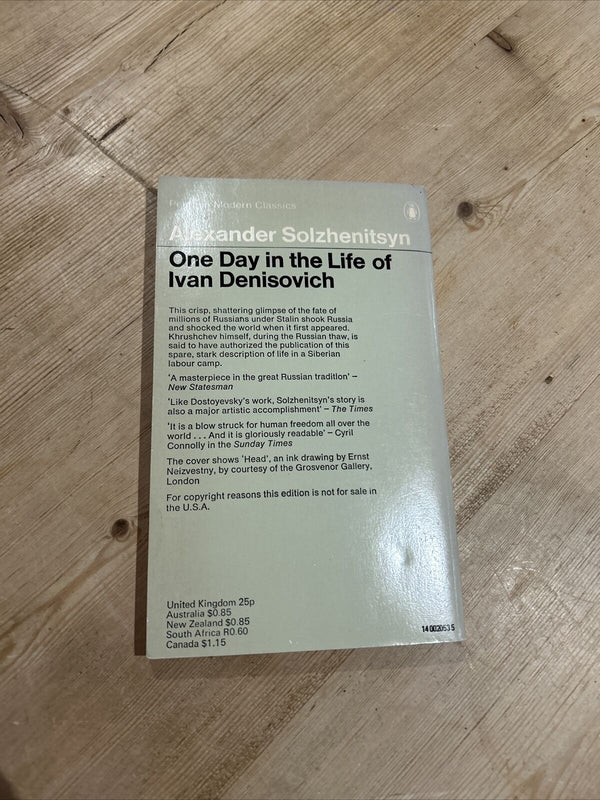 ONE DAY IN THE LIFE OF IVAN DENISOVICHSolzhenitsyn Penguin Modern Classics 1972