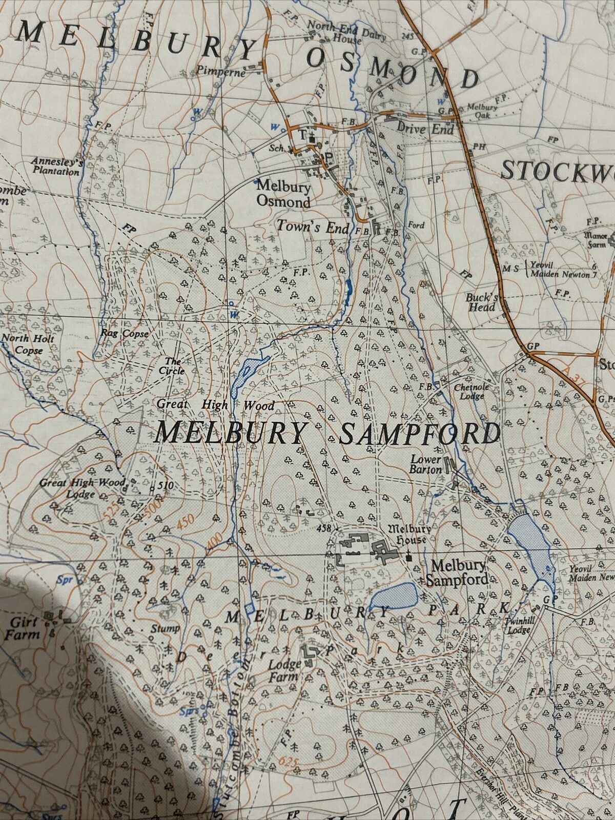 MELBURY Ordnance Survey 1:25,000 First Series Sheet ST50 1958 Evershot