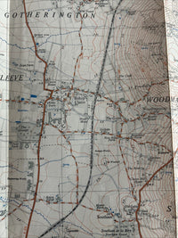 CHELTENHAM Ordnance Survey Sheet SO92 Two & Half Inch MAP 1952 Bishops Cleeve