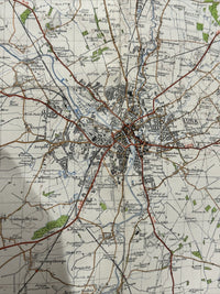 YORK Ordnance Survey Sixth Series CLOTH One inch 1947 Sheet 97 Goole Selby