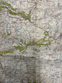 ABERYSTWYTH Ordnance Survey Cloth One Inch Map 1947 Sixth Edition Sheet 127