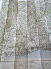 BRIGHTON & WORTHING Ordnance Survey Seventh Series One inch 1960 Sheet 182 Hove