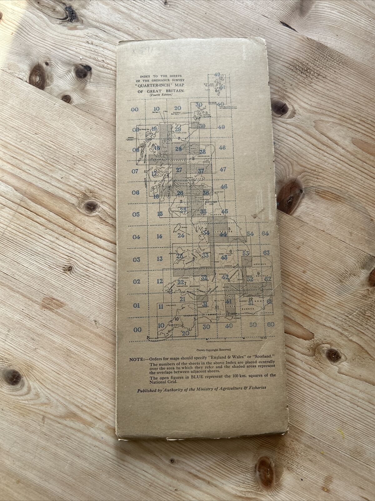 GLASGOW And The MIDDLE WEST 1946 Ordnance Survey CLOTH Sheet 4 Quarter Inch Map