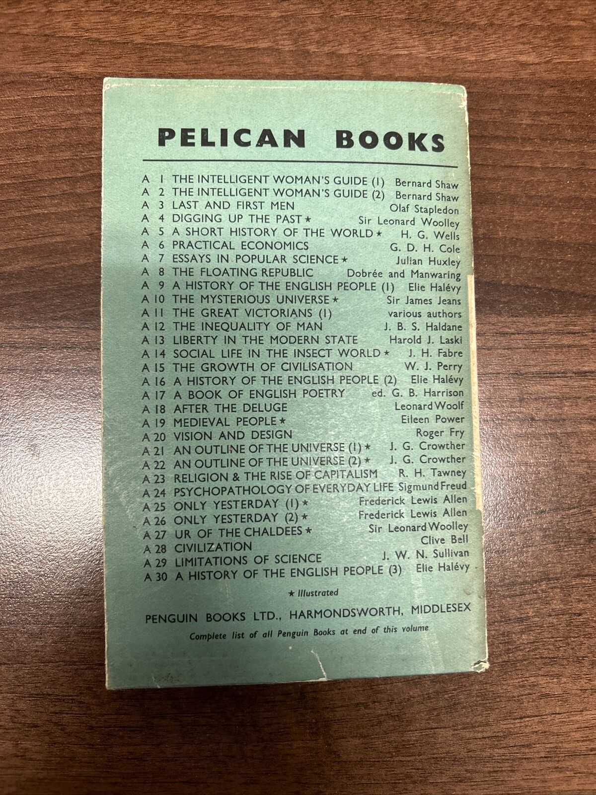 RELIGION AND THE RIDE OF CAPITALISM By RH Tawney - Pelican 1938 No A23 First ed