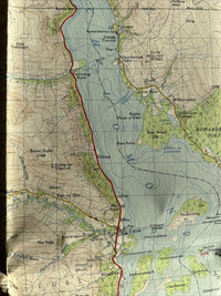 LOCH LOMOND Ordnance Survey Seventh Series Paper One Inch Map Sheet 53 1956