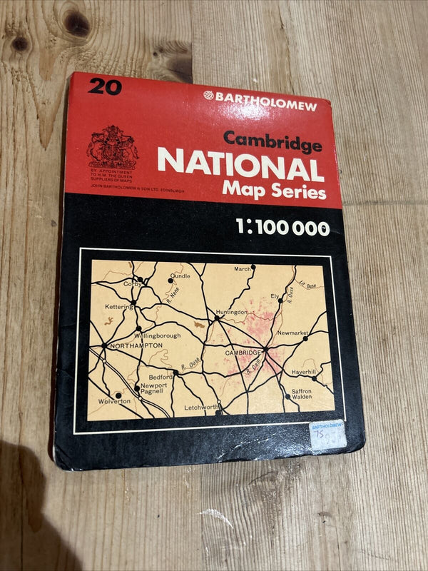 CAMBRIDGE - Bartholomew National Map Series No 20 - 1975 Newmarket Rushden