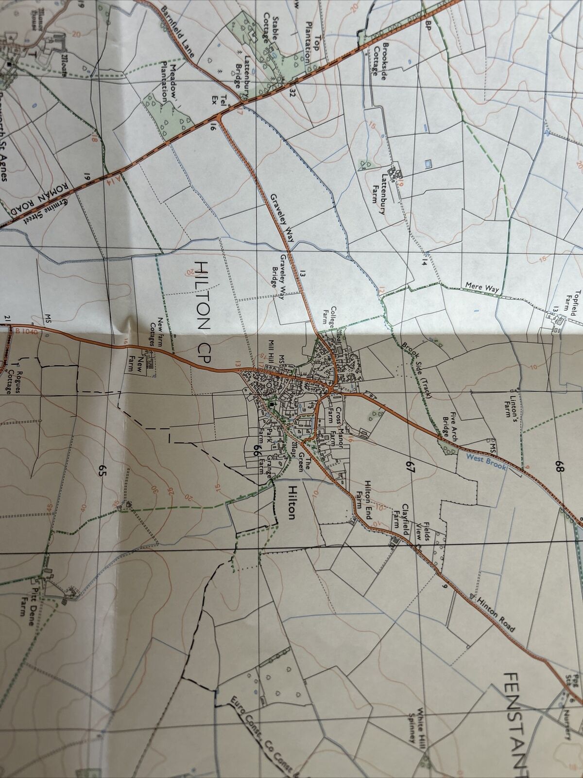 PAPWORTH EVERARD & SWAVESEY Ordnance Survey Pathfinder Map 981 TL26/36 1986