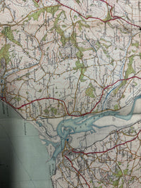 DARTMOOR & EXETER No 138 Ordnance Survey Popular One Inch Cloth Map 1919