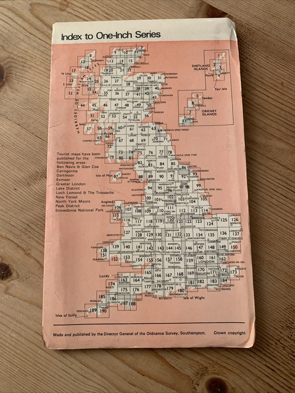 Loch Inver & Loch Assynt Ordnance Survey One Inch Map Sheet 13 1962