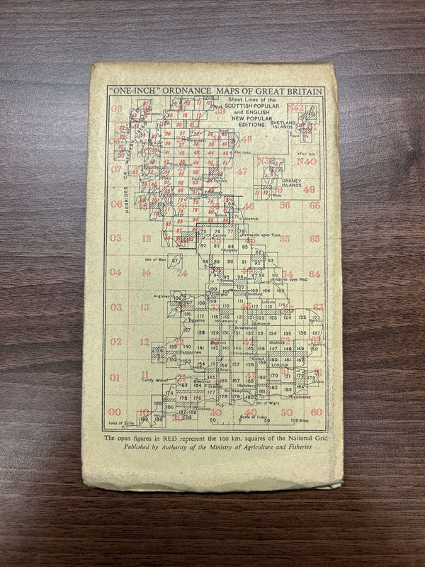 BLACKBURN & BURNLEY Ordnance Survey Cloth One Inch Map 1947 Sixth Ed Sheet 95