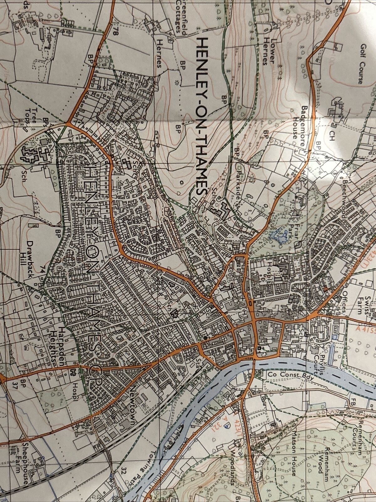 HENLEY-ON-THAMES WALLINGFORD Pathfinder 1156 Ordnance Survey Sheet 1:25000 1990