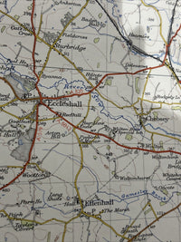 STAFFORD Ordnance Survey Seventh Series Paper One inch 1953 Sheet 119 Cannock