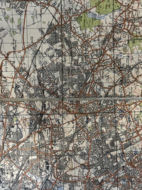 WATFORD Ordnance Survey 1940 Sheet 106 Second War Revision Dissected 1 Inch Map