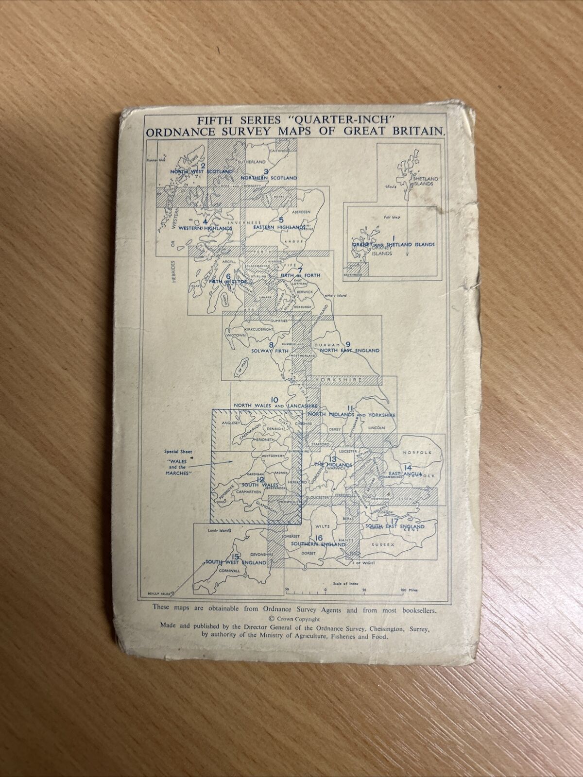 WESTERN HIGHLANDS No 4 Fifth Edition Cloth  Ordnance Survey Quarter In 1961 Map