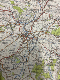 FROME Ordnance Survey Cloth One Inch Map 1947 Sixth Edition Sheet 166 Wincanton