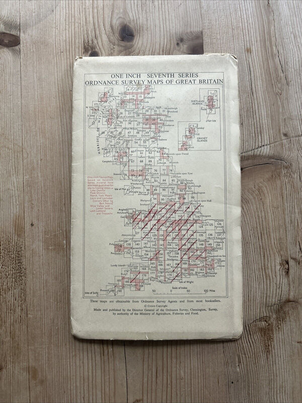 GAINSBOROUGH Ordnance Survey Seventh Series One inch 1962 Sheet 78 Scunthorpe