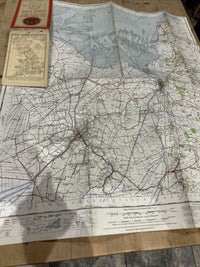 KINGD LYNN Ordnance Survey CLOTH 6th Series 1946 Sheet 124 One Inch Wisbech