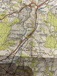 EAST KENT Ordnance Survey Cloth One Inch Map 1945 Sixth Edition Sheet 173 Deal