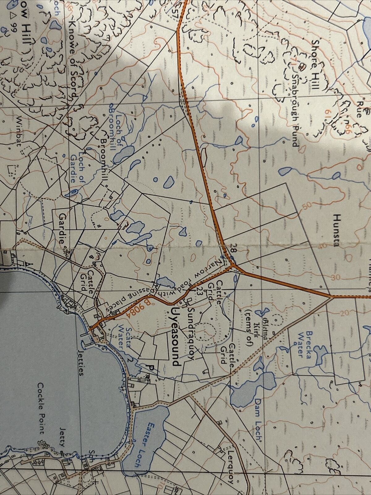 BALTASOUND Ordnance Survey Second Series 1:25,000 Map HP40/50/60 1976 Shetland