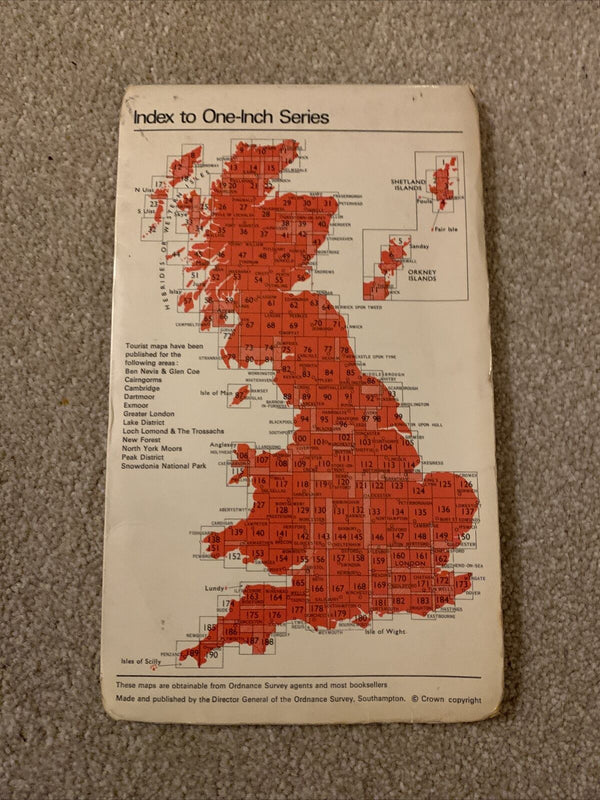 LANDS END Ordnance Survey One Inch Map 189 Good Condition 1961 Isles Of Scilly