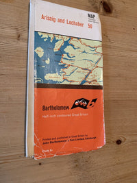 ARISAIG & LOCHABER Scotland - Bartholomew - Cloth Map 1964 No 50