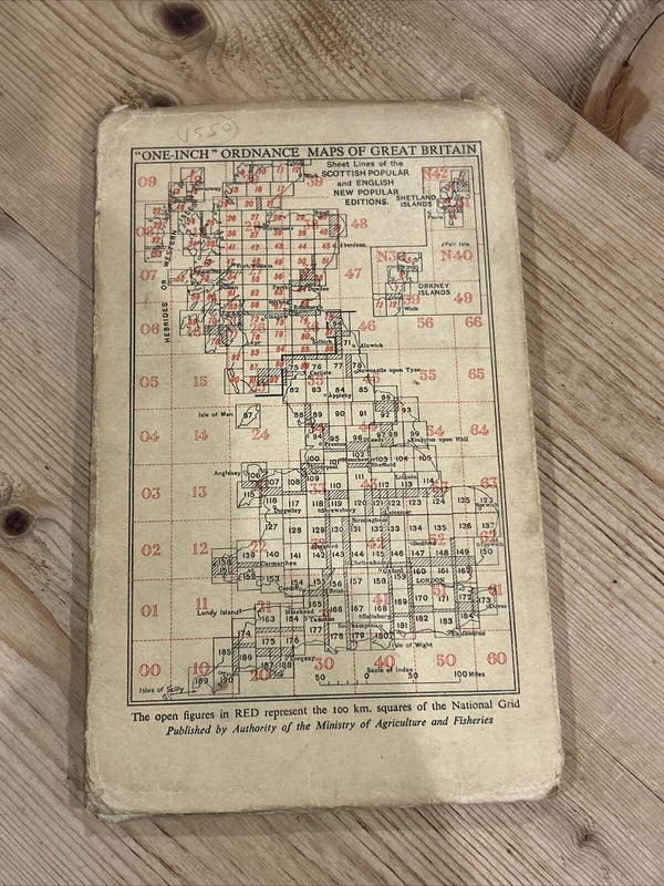 YORK Ordnance Survey Cloth One Inch Map 1947 Sixth Edition Sheet 97 Dissected