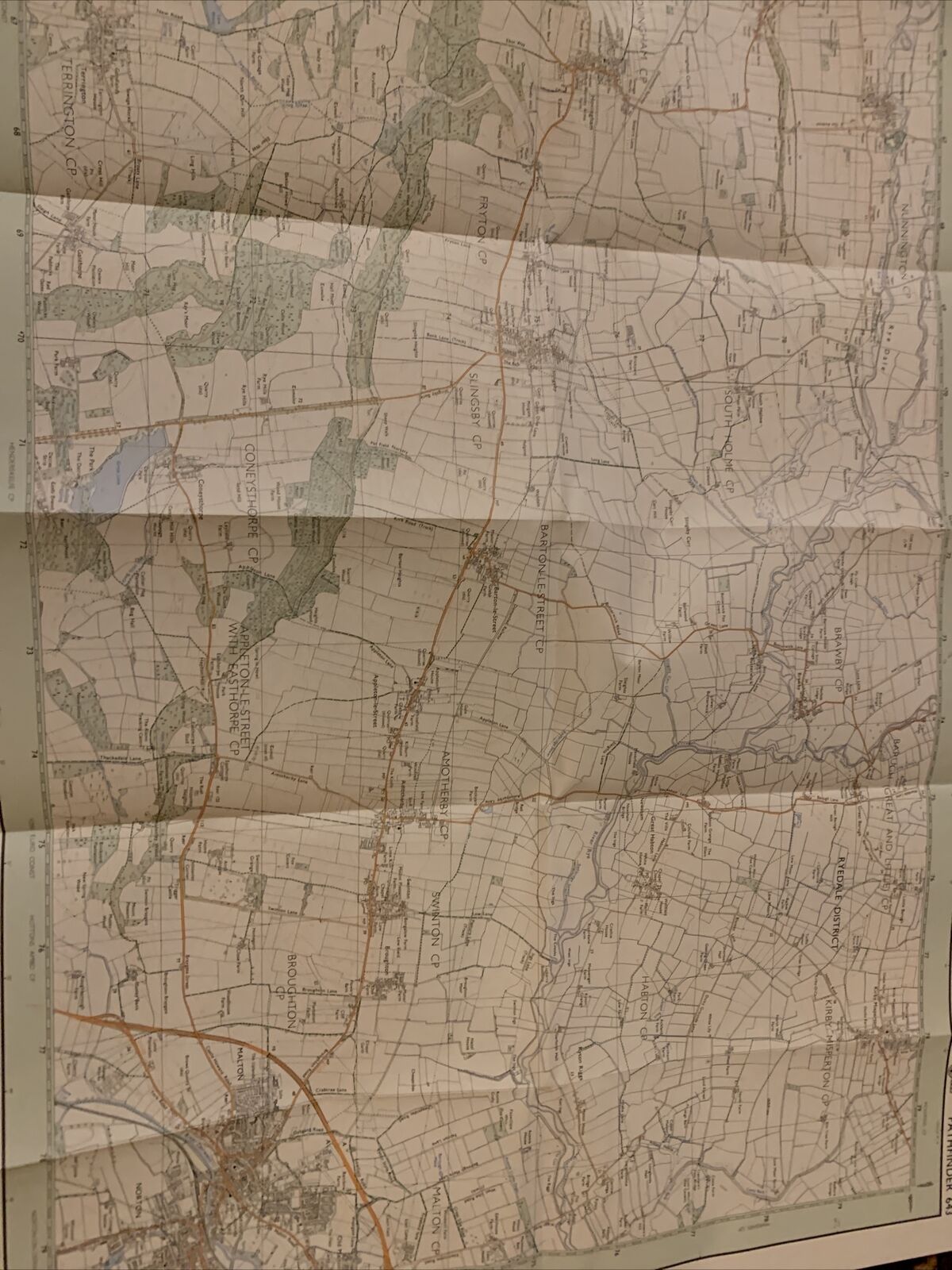 MALTON & Gilling East - Pathfinder Ordnance Survey 1:25000 1987 No 643 Hovingham