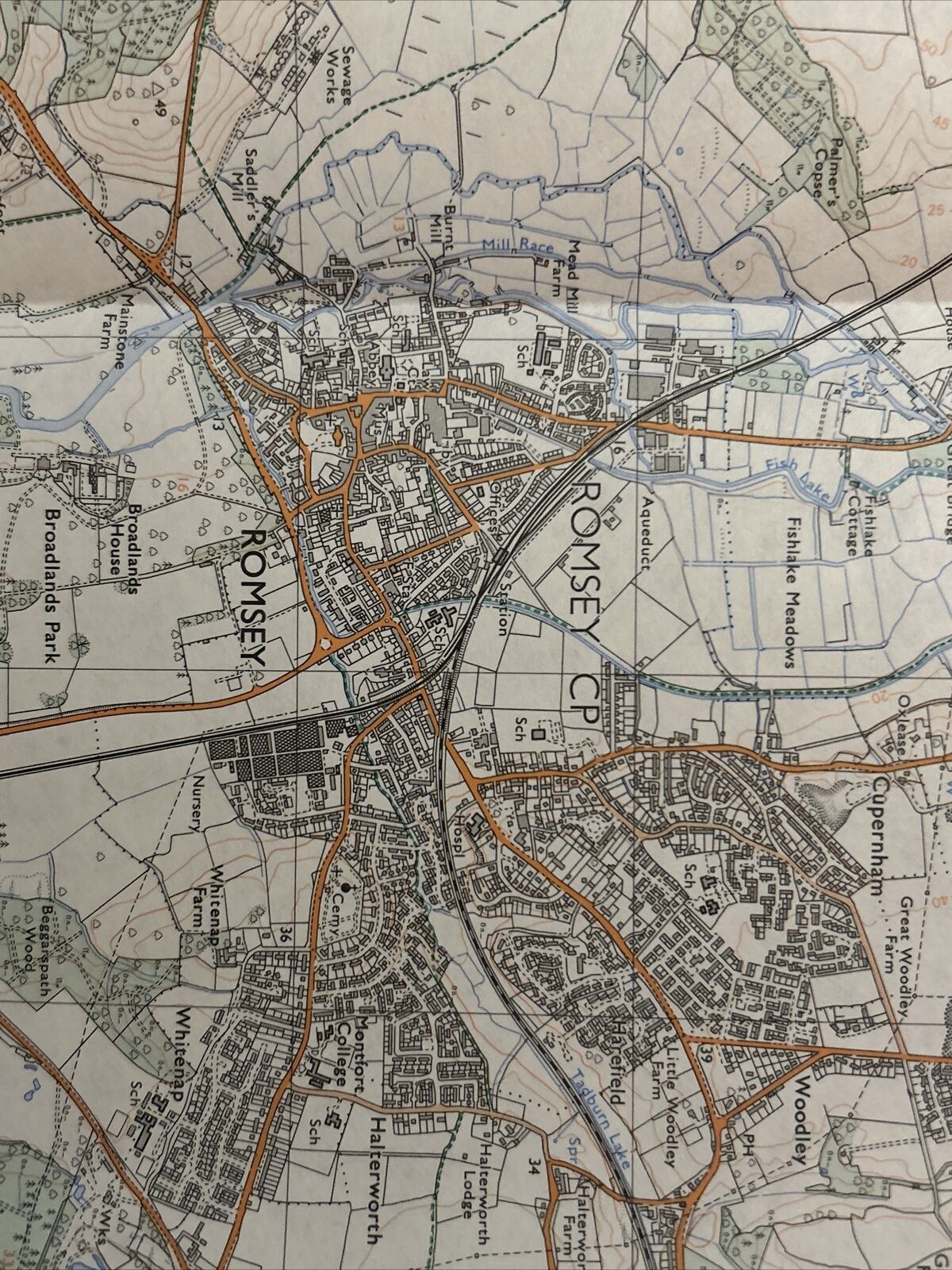 ROMSEY & WHITEPARISH Ordnance Survey Pathfinder Map SU22/32 1977 Shootash