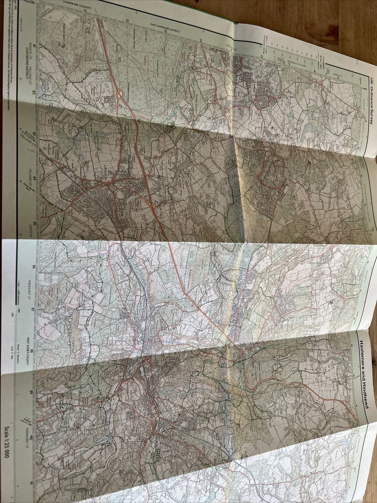 HASLEMERE & HINDHEAD Pathfinder 1245 Ordnance Survey 1:25,000 1995