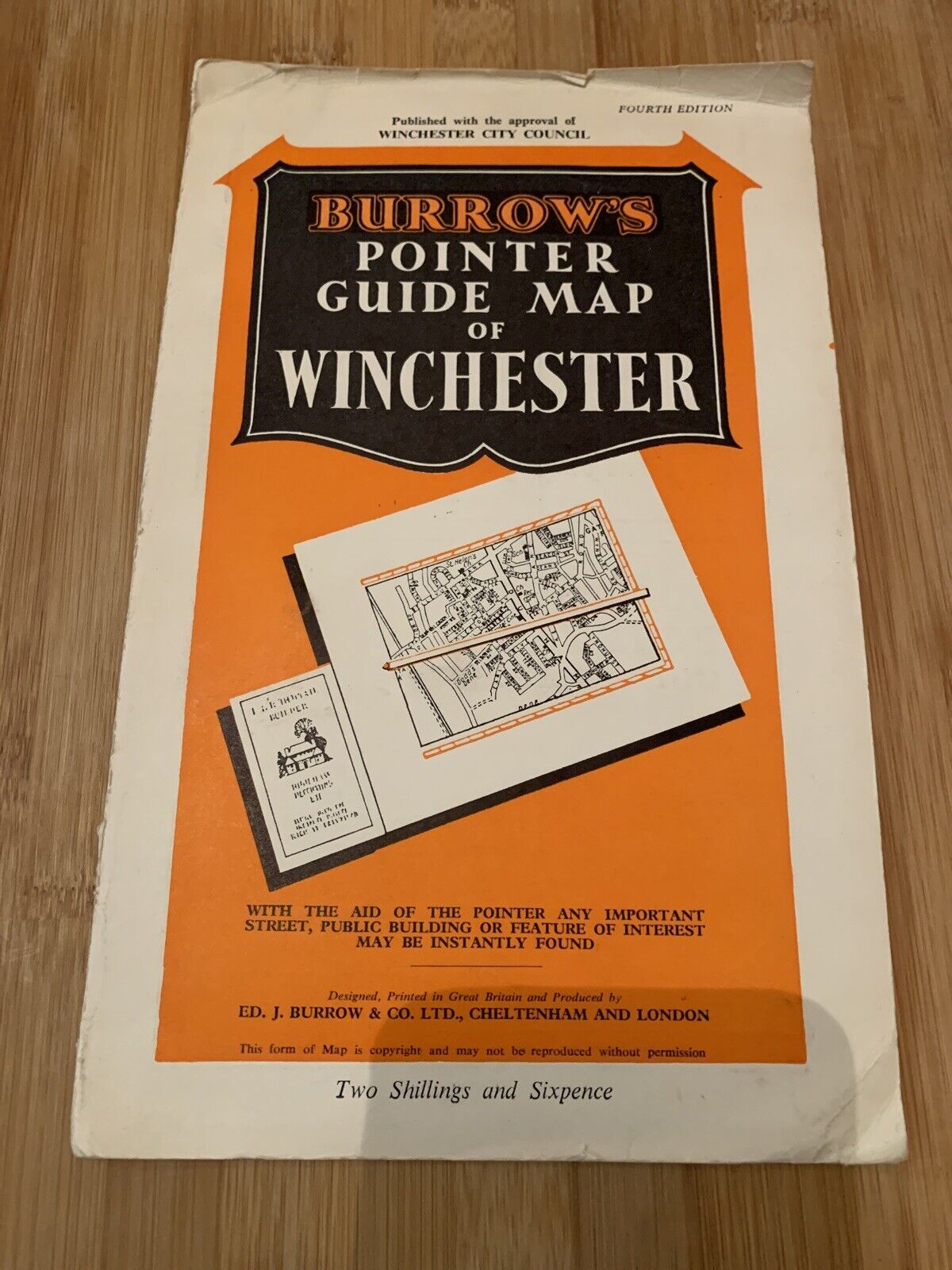 Winchester Hampshire Burrows Pointer Guide Map - 1969? 