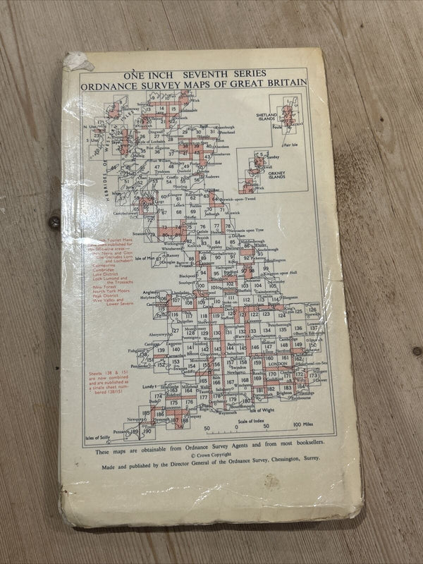 RHUM & Part Of SKYE No 33 1957 CLOTH Seventh Series Ordnance Survey One Inch Map