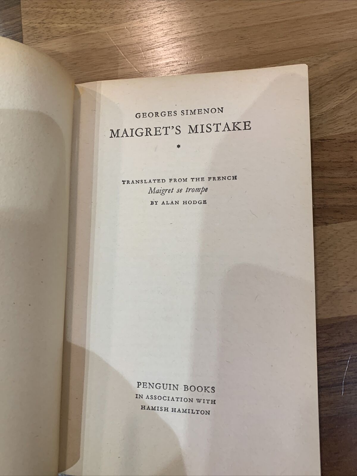 MAIGRET’S MISTAKE - Georges Simenon - PENGUIN CRIME 1961