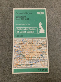 CATERHAM Oxted Pathfinder Ordnance Survey Sheet TQ25/35 1:25000 1980