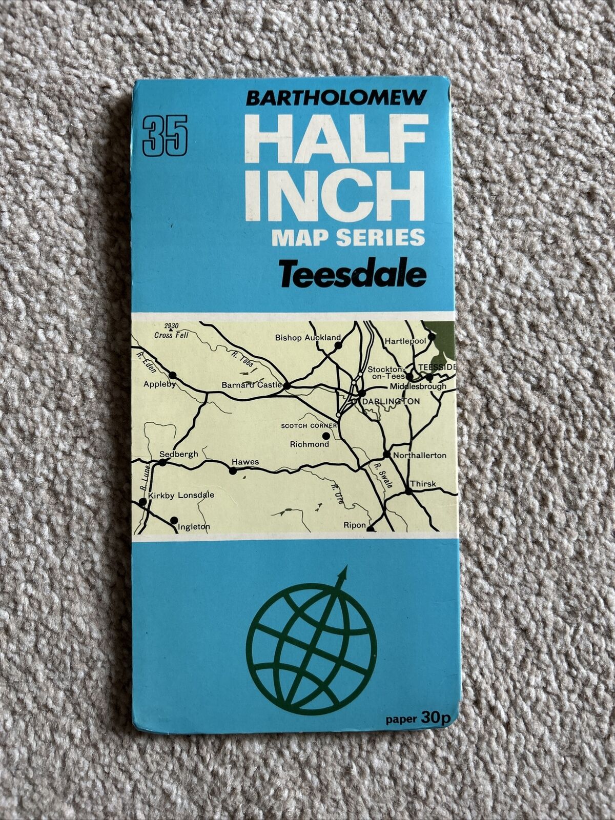 TEESDALE Bartholomew - Half Inch Map 1971 No 35 Darlington Aysgarth