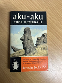 AKU-AKU - Thor Heyerdahl Penguin Paperback 1962 No 1454 Kon-Tiki Easter Island