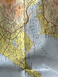 DORNOCH FIRTH Bartholomew Half Inch Cloth Map 1968 No 59 Cromarty Golspie Shin