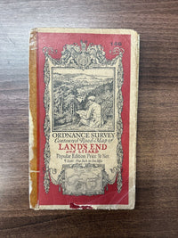 LANDS END & LIZARD No 146 Ordnance Survey Popular One Inch Cloth Map 1919