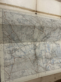 WEYBRIDGE Chertsey Ordnance Survey CLOTH Sheet 51/06 1:25000 1948 Byfleet