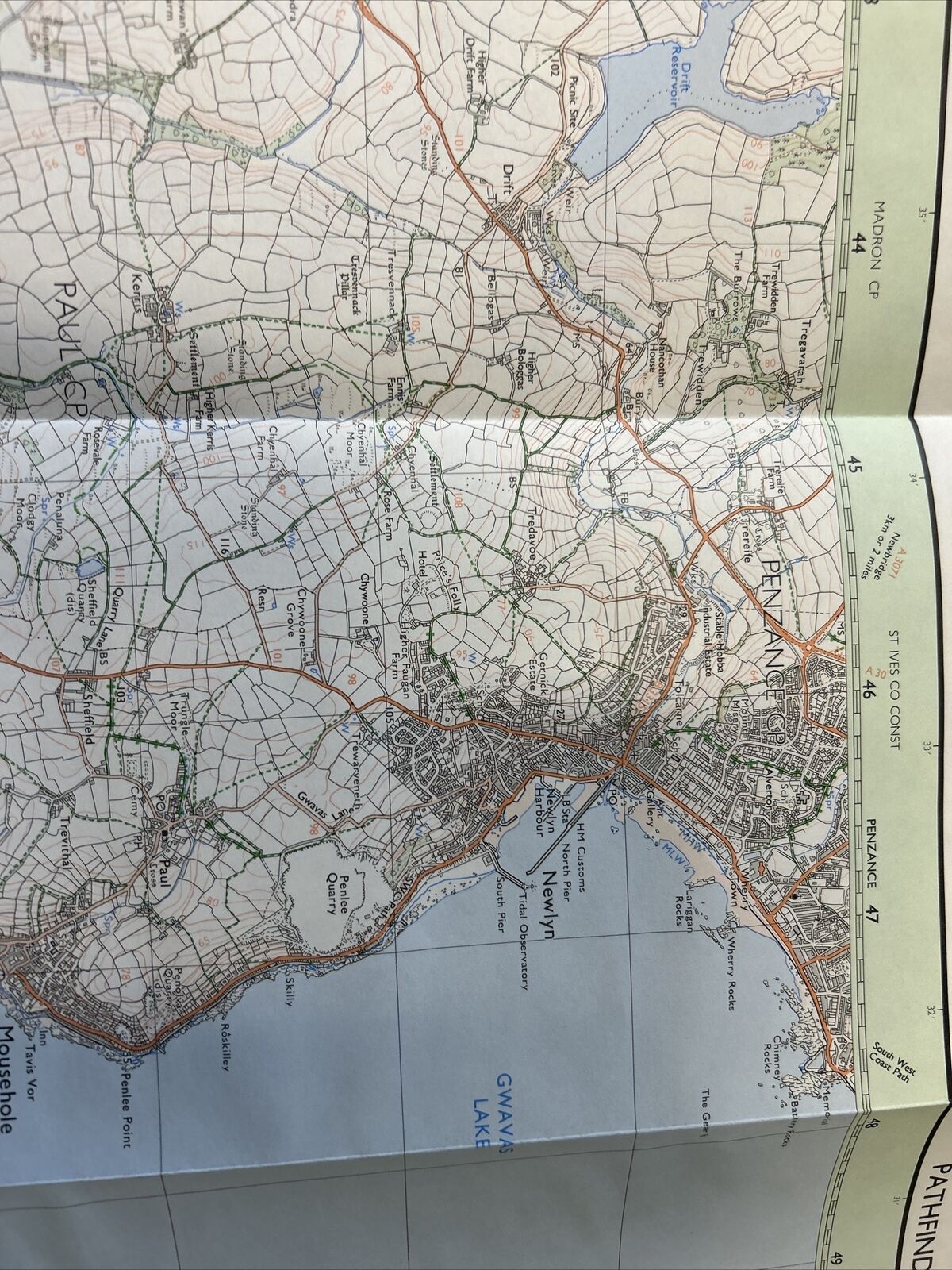 LANDS END & Newlyn Pathfinder 1368  Ordnance Survey 1:25000 1989 Penzance Treen