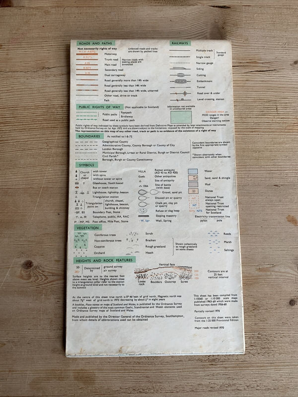 LYME REGIS & AXMINSTER Pathfinder Ordnance Survey Sheet 1:25000 1973 Beer